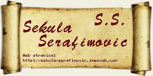 Sekula Serafimović vizit kartica
